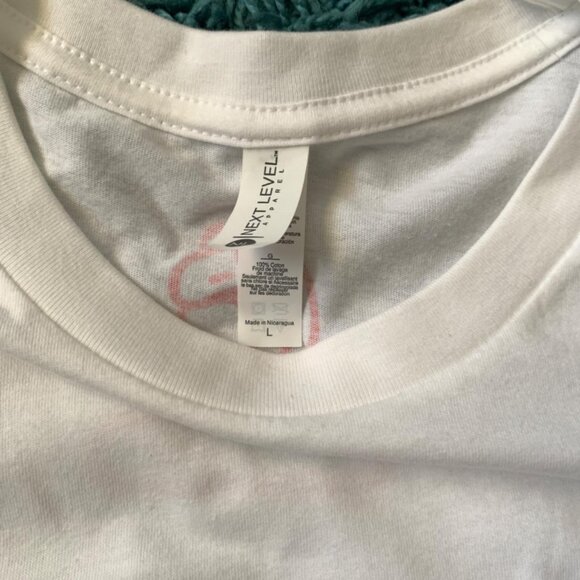 Next Level Men's White and Red T-shirt - Picture 3 of 3